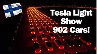 Finland's Tesla Light Show - 902 Teslas. European Record. (Finnish Remix)