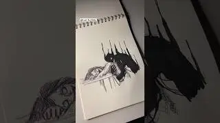 Drawing Scribble Art ( fall asleep in class ) #art #sketchful #scribbleart #drawing #horror