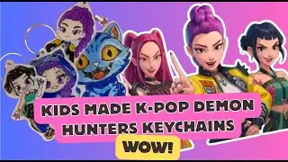 Kids Made K-pop Demon Hunters Keychains! EASY