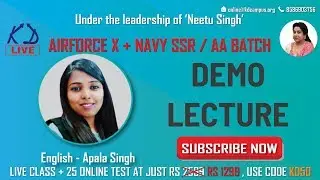 AIRFORCE X + NAVY SSR / AA BATCH (ENGLISH) DEMO LECTURE
