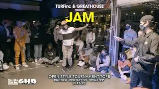 Rugged Drowzy vs Twinstep (OPEN STYLE TOP 8) TURFinc x Greathouse of Dance The Jam Feb 27, 2021