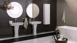 Bruna Rapisarda Art Deco Symmetrical Badezimmer mit Badewanne