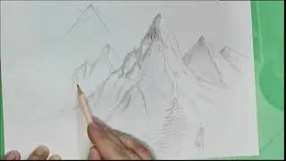 Imparare a disegnare delle montagne tutorial