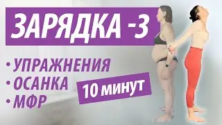 Зарядка-3 для осанки и стройности с МФР. 10 минут. 