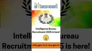 🎯 Intelligence Bureau Recruitment 2025 is here! #applynow #govtjobs #careeralert