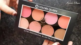 Blush Pallete from Flipkart  | under Rs. 300 | Colors Queen  Ultra Professional Blush Pallete |
