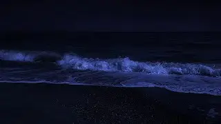 Fall Asleep Naturally With Night Ocean Waves | Deep Sleep Sounds 🌊 Dark Screen All Night