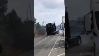 SCANIA R730 V8 BURNOUT -EU trucks vs USA truck | #viral  #trucks  #euvsusa #shorts #burnout #scania