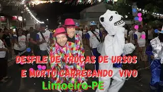 Desfile das troças de Urso e morto carregando vivo em Limoeiro-PE