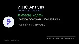VTHO (VTHOUSDT) Technical Analysis - Price Prediction & Buy or Sell October 05, 2025