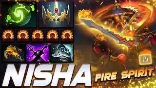 Nisha Ember Spirit Fire Boss - Dota 2 Pro Gameplay [Watch & Learn]