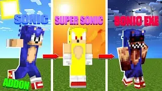 SAIU!! ADDONS DO SONIC [ sonic,super sonic, sonic.exe ] Para MCPE | 1.16.100