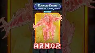 marvel snap - armor | venomized variant | gold finish