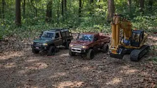 RC Construction & Crawling: Toyota LC70 Series & Heavy Excavator Action!