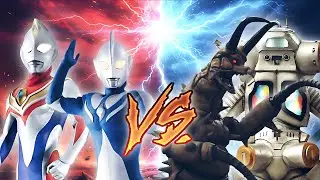 ウルトラマンコスモス VS グドン - ウルトラマンダイナ VS キングジョー | ウルトラマン ファイティング エボリューション スリー
