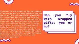 Can You Travel with Wrapped Christmas Gifts on a Plane?