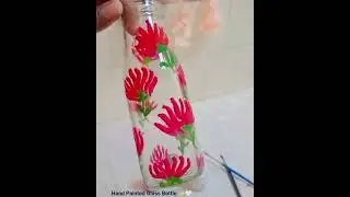 Hand Painted Glass Bottle ✨💭🌻 #Handmade #love #handmadewatercolors  #Creative  #trending  #Aesthetic
