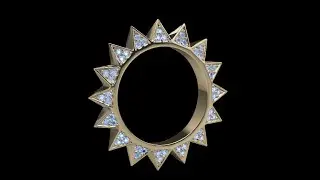 Pyramid Pave Style Eternity Ring, Engagement Ring in matrix 9/8  Jewelry CAD Design Matrix9 Tutorial