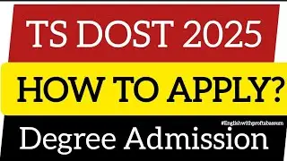 TS DOST 2025👉🚨✅HOW TO APPLY FOR DEGREE ADMISSION BA/BBA/BCOM/B.SC/BSW #dost2025