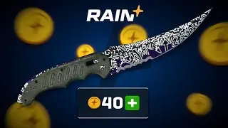 WE TURNED 40 COINS INTO A KNIFE ON RAIN!!!