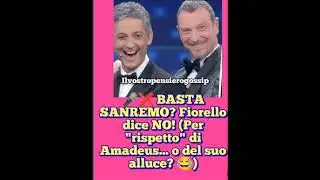 🎤❌ BASTA SANREMO? Fiorello dice NO! (Per 