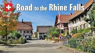 Road Trip to Rhine Falls | Rheinfall Switzerland 🇨🇭 Scenic Drive through Zurich’s Wine Country [4K]
