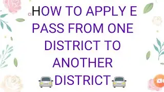 HOW TO APPLY E-PASS FOR MEDICAL EMERGENCY🚑🚘🚖