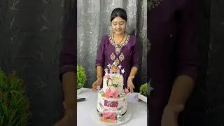 3 kg semi fondant cake 😍 new customer new experience 👩&zwj;🍳