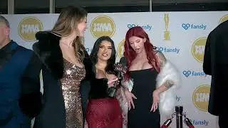 Model Ellie interviews Valentina Fox and Goddess Nova at the XMA Awards Red Carpet in Hollywood, CA