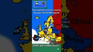 Top exports from each country #geography #europe #map #mapping #shorts #mapper