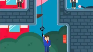 Mr. Bullet gameplay with TRICK SHOTS, OBSTACLES, and QUINTUPLE KILLS