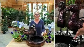 Barbara King Pair of Talking Ducks Metal Fountain on QVC