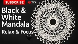Black & White Mandala Art 🖤 | Relaxing Drawing for Mind Calm & Focus | Satisfying Line Art