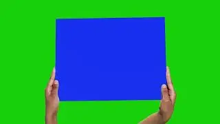 photo frame in hand green screen video