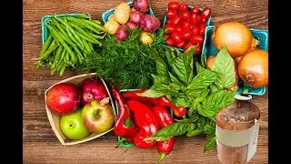 making of vegetable + fruit experiment