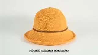 Fashionable Knit Paper Sun Hat, Casual Summer Hat, Summer Paper Hat Supplier