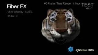 CGI  Test  Fur Tiger [ Fiber FX ] Lightwave 2015   Version 01