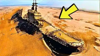 Drone Spots Stranded Ship Hidden in Desert, Then They Take A Look Inside