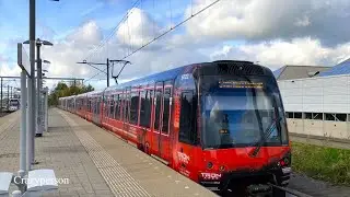 Zwart/Rode RET Metro en HTM Tram op Station Forepark (2025)
