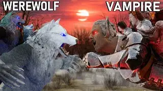 100 Players Simulate War - Vampire VS Werewolf !