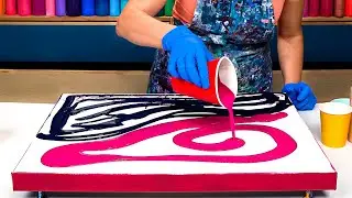 Много меди - поток мечты!🤎Попробуйте этот новый дизайн ~ Акриловая заливка ~ абстракционизм сезона