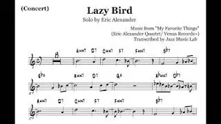 (Concert key) Eric Alexander solo trascription  