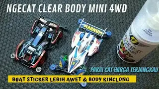 NGECAT BODY CLEAR  - TAMIYA Mini 4WD - Cyclone Magnum /Cosco Replika/KW Merk DA XING & DDVC MODEL