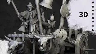 3D printing a Corpse Cart for my Vampire Count Army - Warhammer Fantasy #shorts