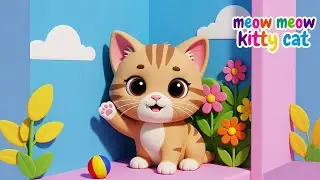 Meow Meow Kitty Cat 🐱 | Fun Kids Rhyme | Jump, Run & Dance with Kitty!#ytviral #meow #cat #kitten