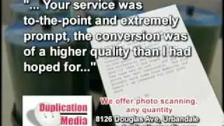 Your provider of CD, DVD, Video & Audio duplication...Duplication Media TV Commercial 