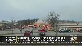 Elizabeth Forward HS cancels school after fire rips through auditorium