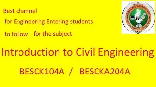 Introduction to Civil Engineering  VTU