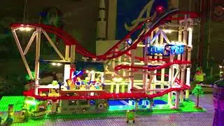 LEGO creator Roller Coaster (10261) with Light My Bricks kit
