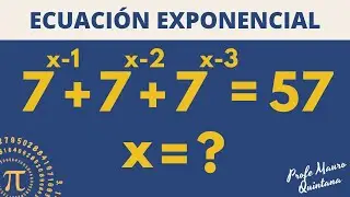 Ecuación Exponencial con Sumas - Profe Mauro Quintana